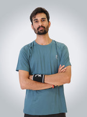 Power Tees Round Neck- Air Force Blue efficult